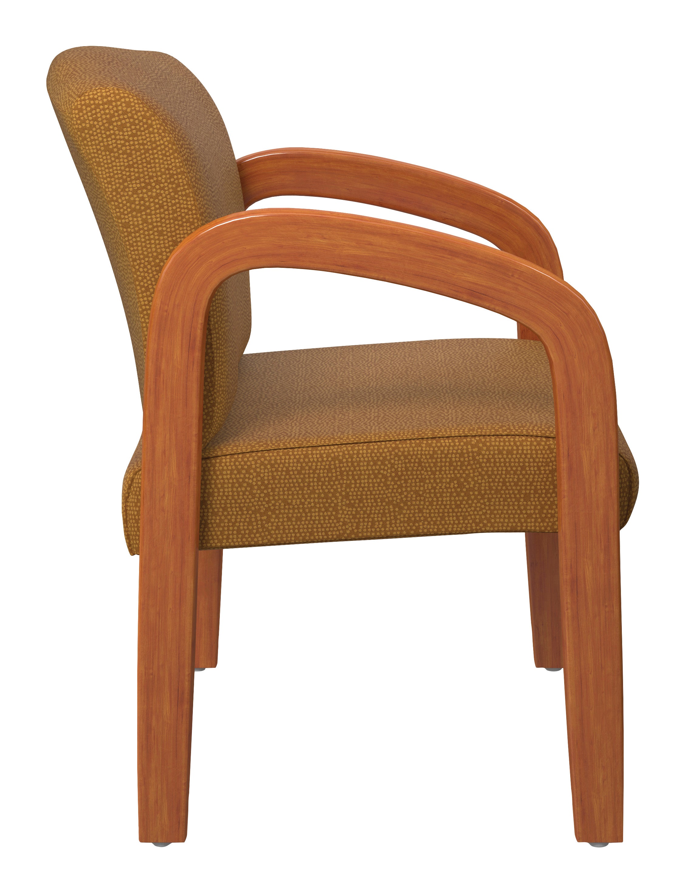 Medium Oak Finish Wood Visitor Chair